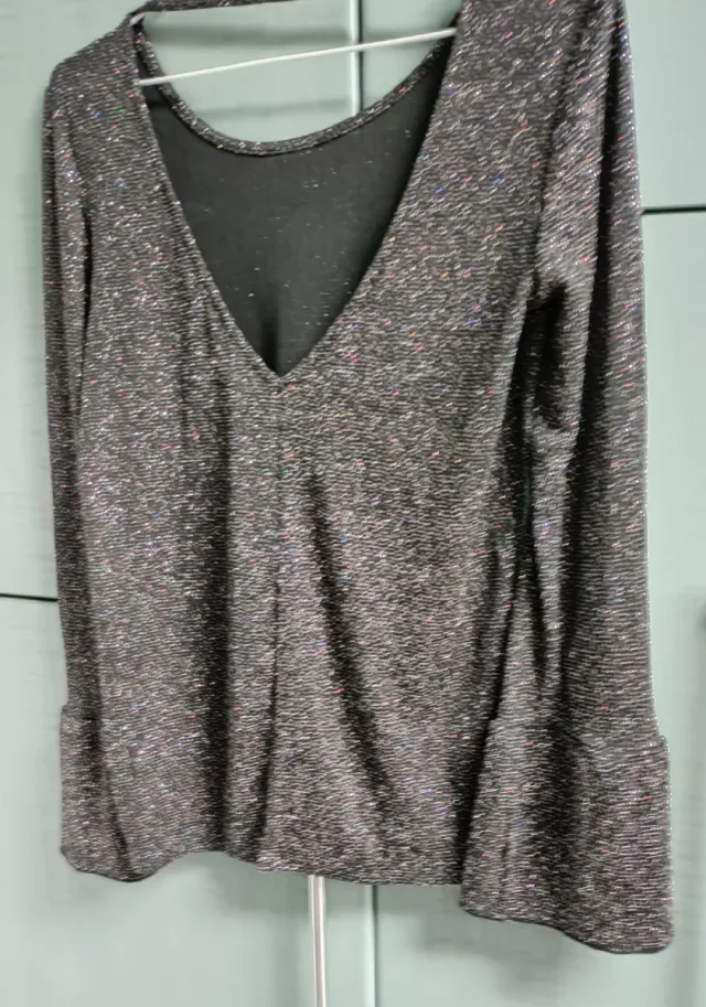 Conjunto fiesta lentejuelas espalda escotada