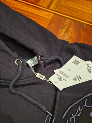 Sudadera Lacoste Negra Talla S