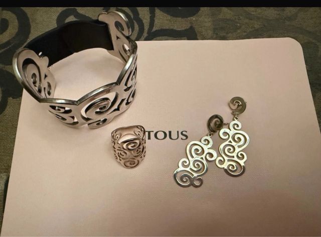 Conjunto Tous Espiral: Pulsera, Anillo y Pendiente