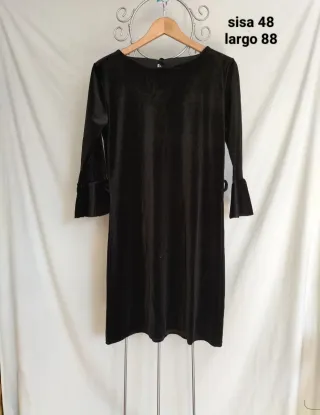 Vestido Terciopelo Negro Talla U
