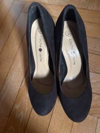 Tacones negros de plataforma