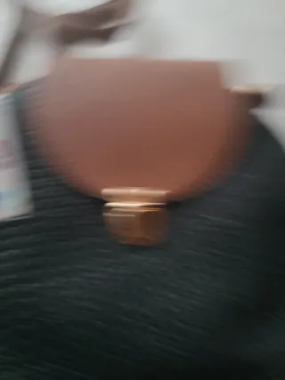 Bandolera redonda mimbre sintético negro y marrón