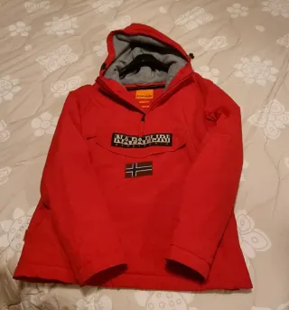 Napapijri Giacca Rossa con Cappuccio