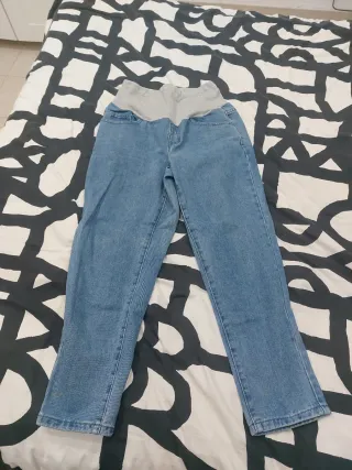 Pantalón premamá vaquero gris