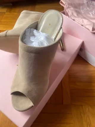 Mia Becar Scarpe Décolleté Tacco Oro Beige