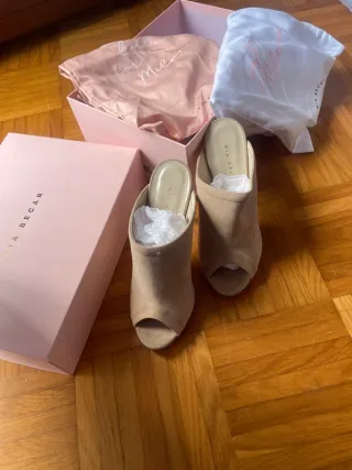 Mia Becar Scarpe Décolleté Tacco Oro Beige