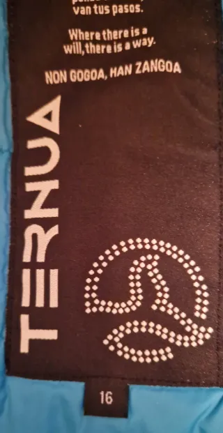 Chaqueta Ternua  gris y azul. Talla 16 ( 12-13)