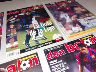 5 REVISTAS DON BALON FC BARCELONA MESSI MARADONA