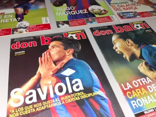 5 REVISTAS DON BALON FC BARCELONA MESSI MARADONA
