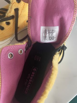 Converse All Star Peluche Amarillo Talla 40