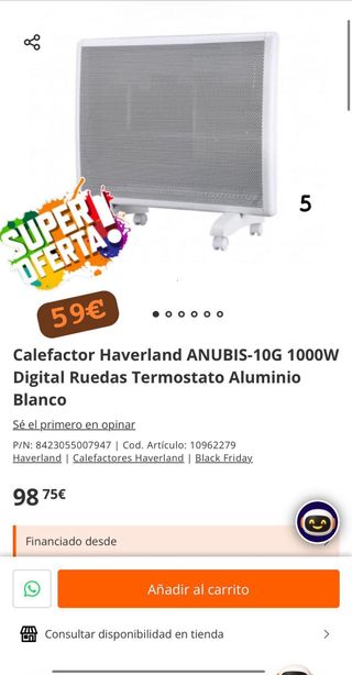 Emisores térmicos LIQUIDACIÓN NUEVOS