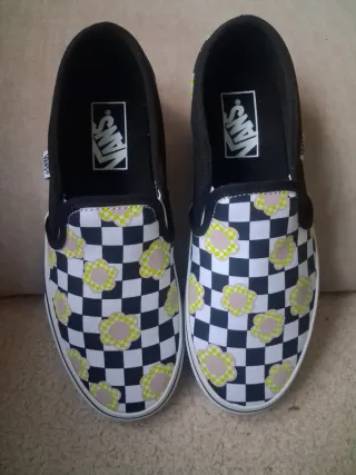 Zapatillas Vans Checkerboard Flores