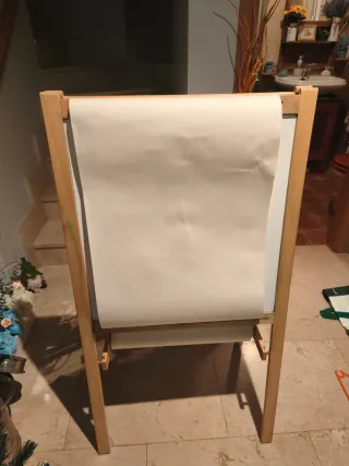 Pizarra caballete madera tizas/rotulador