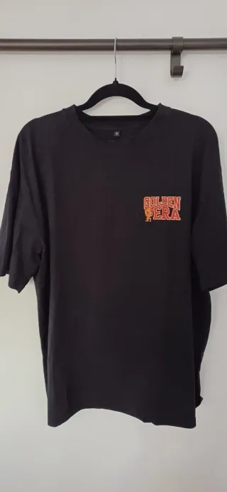 Camiseta oversize negra Golden Era AGONGYM
