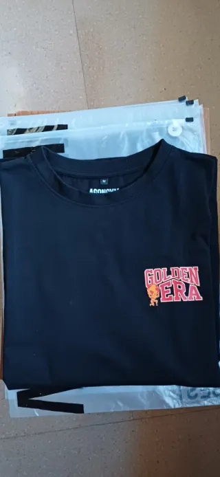 Camiseta oversize negra Golden Era AGONGYM