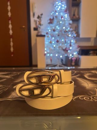 Set 2 cinture Diesel fibbia argento