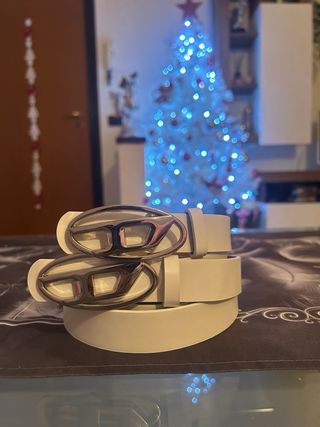 Set 2 cinture Diesel fibbia argento