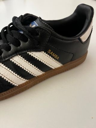Zapatillas Adidas Samba Mujer Negras Blancas