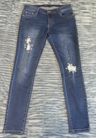 Vaqueros mujer elásticos desgastados