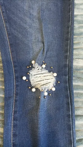 Vaqueros mujer elásticos desgastados