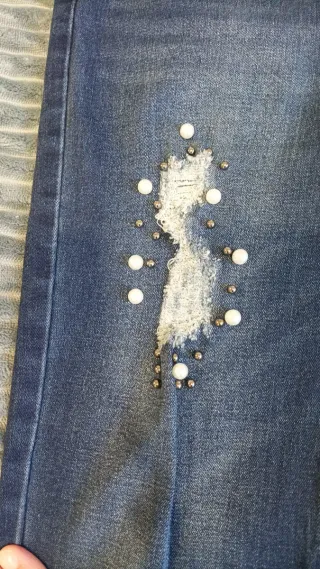 Vaqueros mujer elásticos desgastados