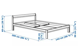 Cama Neiden(Ikea) + Colchón Somnika