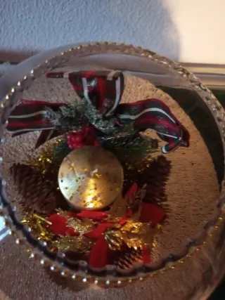 Adorno Navideño en Pecera