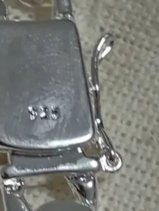 Esclava de plata con placa