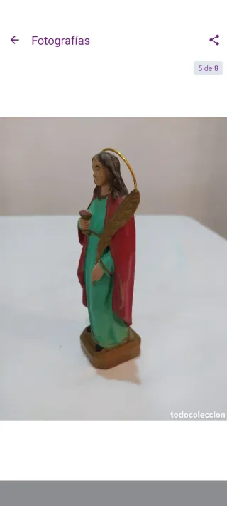 Antigua figura religiosa Santa Lucía