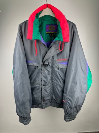 Giubbino Vintage Nevica Taglia 50 Grigio Multicolo