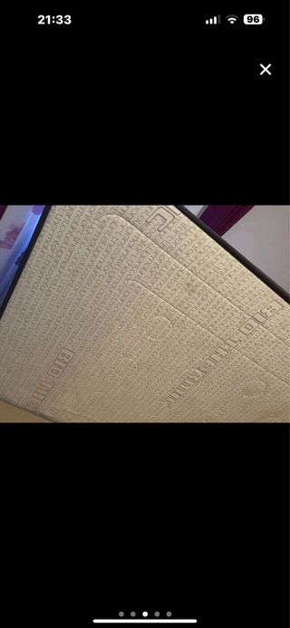 Canapé 135x190cm Beige y Blanco y colchón también