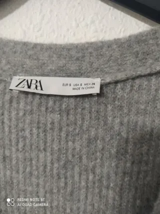 Cárdigan largo Zara gris