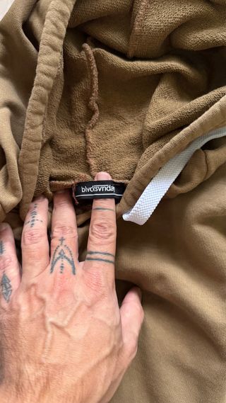 Felpa con cappuccio marrone taglia M