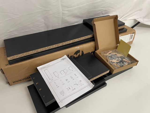 Estantes de pared negros 2 uds.