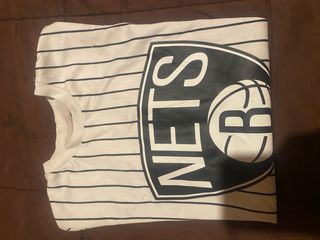 Camiseta NBA Brooklyn Nets Nike Blanca Rayas