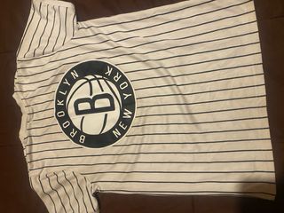 Camiseta NBA Brooklyn Nets Nike Blanca Rayas