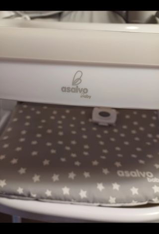 Tronas Asalvo bebé gris/ rosa con cojín estrellas