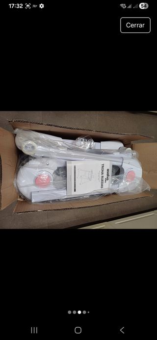 Tronas Asalvo bebé gris/ rosa con cojín estrellas