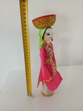 Bambola Vietnamita Tradizionale 30cm Vint