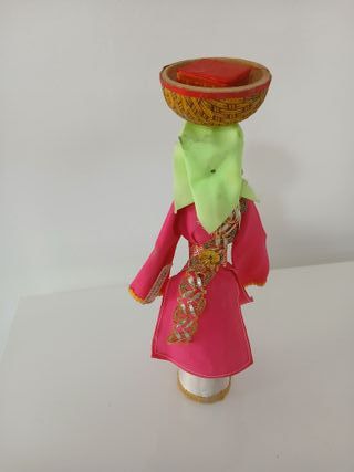 Bambola Vietnamita Tradizionale 30cm Vint