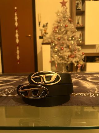 Set 2 Cinture Diesel Fibbia Logo Oval