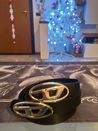 Set 2 Cinture Diesel Fibbia Logo Oval