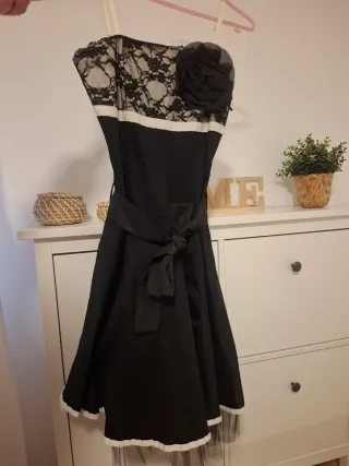 Vestido Negro Encaje Talla S