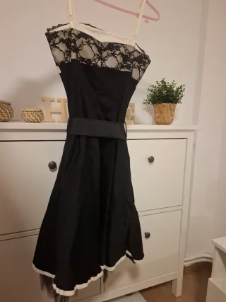 Vestido Negro Encaje Talla S