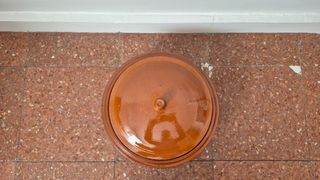 Vasija recipiente de barro para cocinar ANTIGUO