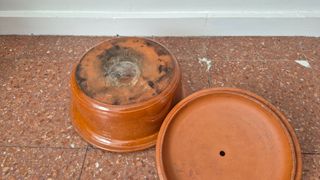 Vasija recipiente de barro para cocinar ANTIGUO