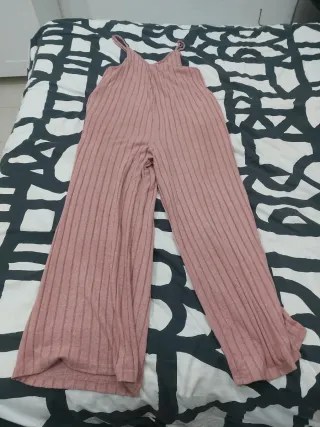 Mono premamá rosa acanalado