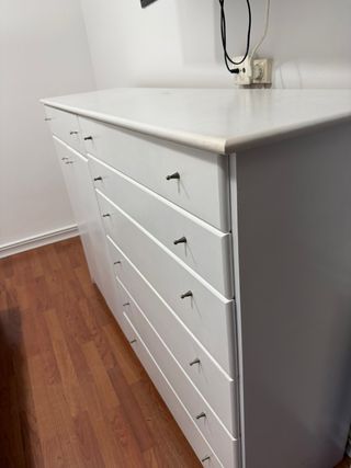 Mueble aparador blanco madera maciza