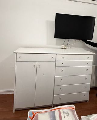 Mueble aparador blanco madera maciza