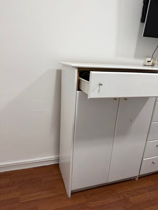 Mueble aparador blanco madera maciza